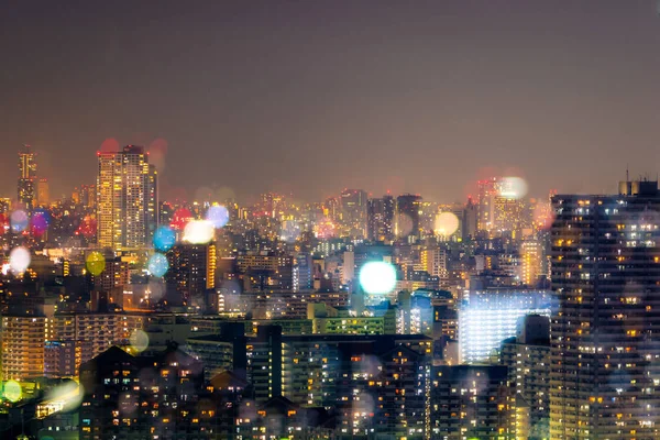 Város éjszakai életének, blur bokeh háttér — Stock Fotó