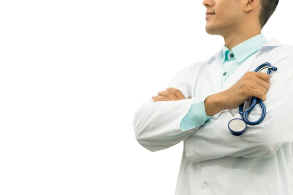 Mannelijke arts geïsoleerd op witte achtergrond — Stockfoto