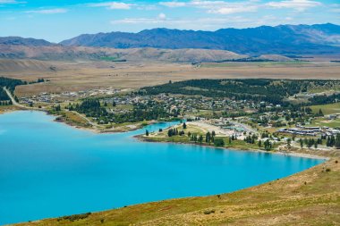 Mount John görünümünden Lake Tekapo