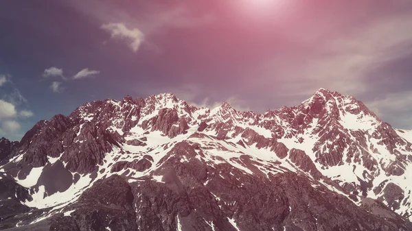 Winter Landscape of Snow Mountain Range