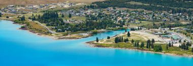 Mount John görünümünden Lake Tekapo