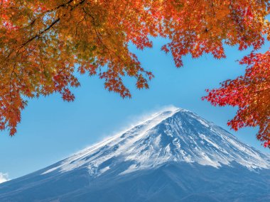 Mount Fuji sonbahar renk, Japonya