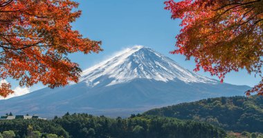 Mount Fuji sonbahar renk, Japonya