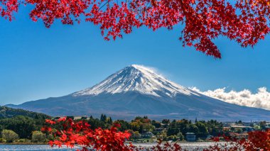 Mount Fuji sonbahar renk, Japonya