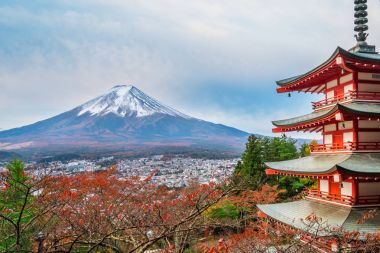 Fuji Dağı, Chureito Pagoda Güz
