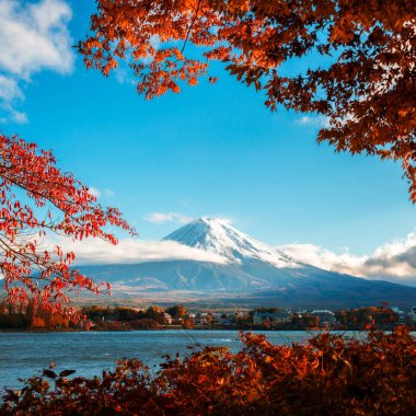 Mount Fuji sonbahar renk, Japonya