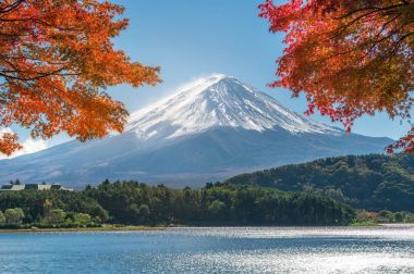Mount Fuji sonbahar renk, Japonya