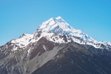 Mt Cook Yeni Zelanda görünümünü kapat