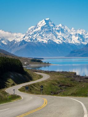 yol mount Cook, Yeni Zelanda