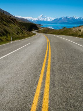 yol mount Cook, Yeni Zelanda
