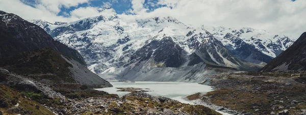 Mountains, Lakes and Meadow Landscape