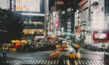 Shibuya Tokyo, Japonya'da geçiş Scramble