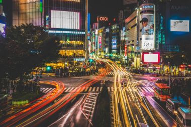 Shibuya Tokyo, Japonya'da geçiş Scramble