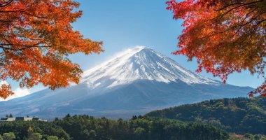 Mount Fuji sonbahar renk, Japonya