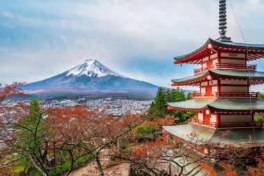 Fuji Dağı, Chureito Pagoda Güz