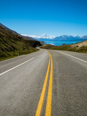 yol mount Cook, Yeni Zelanda