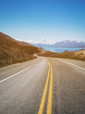 yol mount Cook, Yeni Zelanda