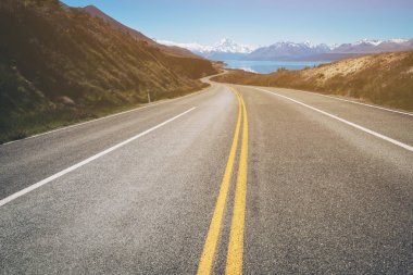 yol mount Cook, Yeni Zelanda
