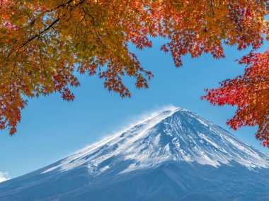 Mount Fuji sonbahar renk, Japonya