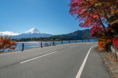 Mount Fuji sonbahar renk, Japonya