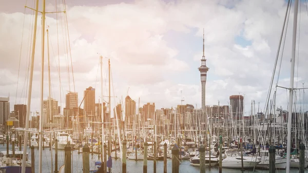 Yacht i hamnen i Auckland, Nya Zeeland — Stockfoto