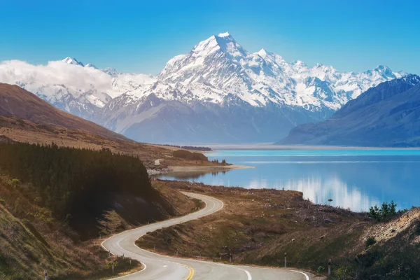 Út a mount cook, Új-Zéland — Stock Fotó