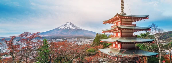 Mount Fuji, Pagoda Chureito jesienią — Zdjęcie stockowe