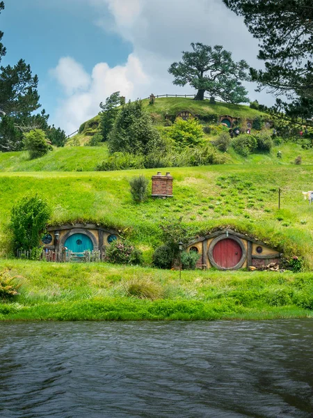 Conjunto de filmes de Hobbiton para "O Hobbit" na Nova Zelândia — Fotografia de Stock