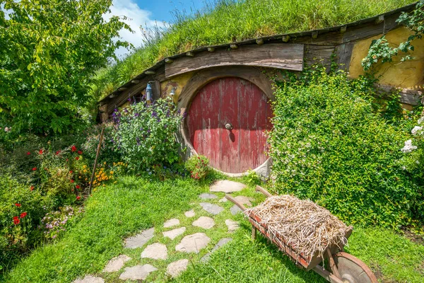 Conjunto de filmes de Hobbiton para "O Hobbit" na Nova Zelândia — Fotografia de Stock
