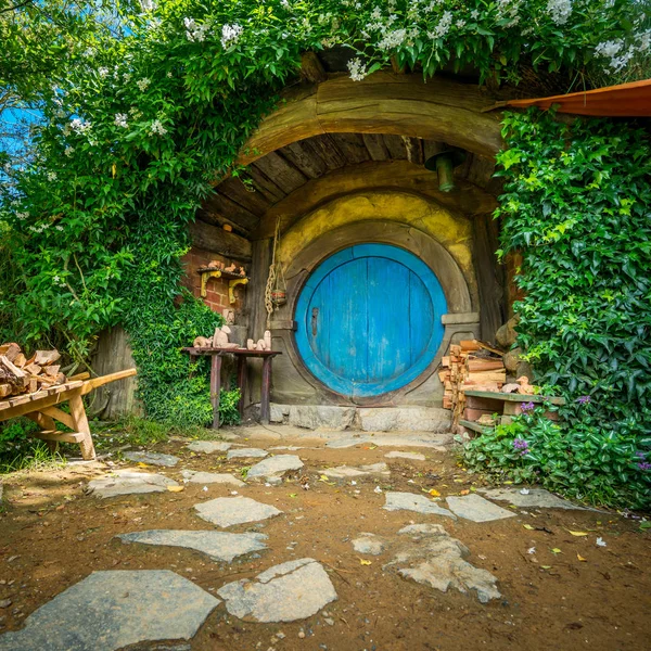 Conjunto de filmes de Hobbiton para "O Hobbit" na Nova Zelândia — Fotografia de Stock