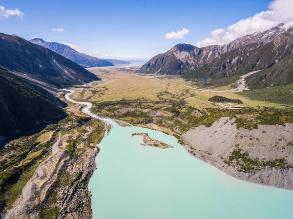Havadan görünümü Mt Cook manzara, Yeni Zelanda