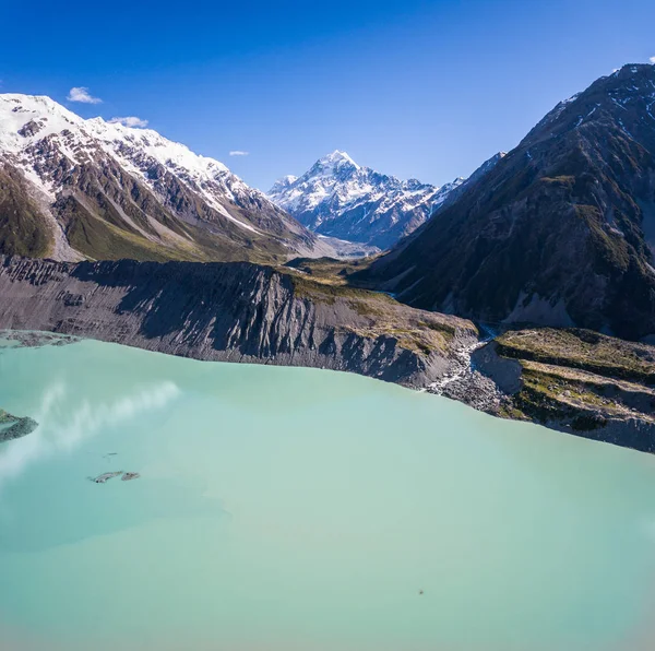 Havadan görünümü Mt Cook manzara, Yeni Zelanda