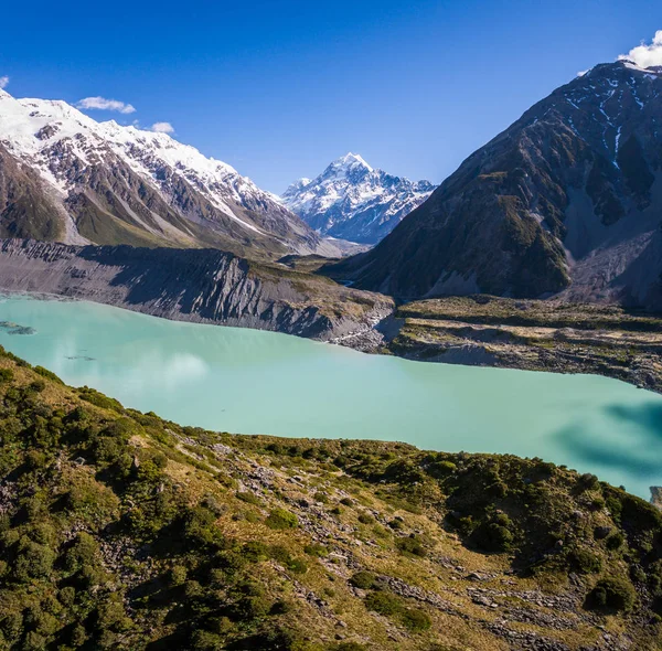 Havadan görünümü Mt Cook manzara, Yeni Zelanda