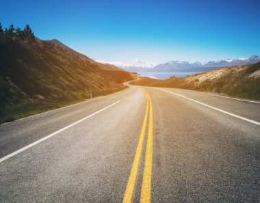 yol mount Cook, Yeni Zelanda