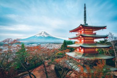 Fuji Dağı, Chureito Pagoda Güz