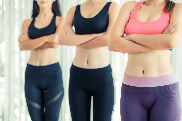Sporty women team in fitness gym — Stock Photo, Image