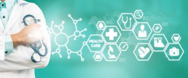 Doktor tıbbi sağlık simge arayüzü ile