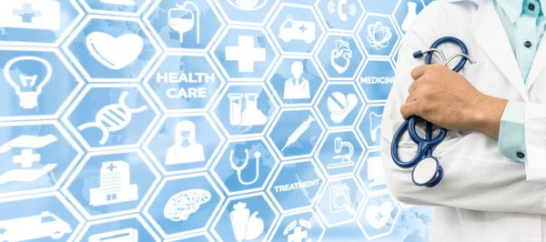 Doktor tıbbi simgeleri arka plan üzerinde