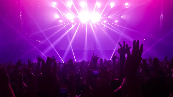 Happy People Dance in Nightclub Party Concert — Stock Photo, Image