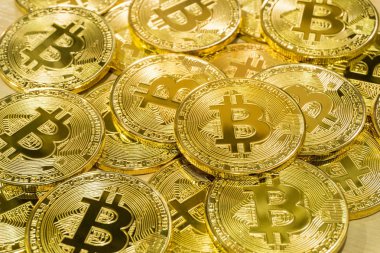 Fiziksel Bitcoin kazık arka plan, Bitcoin incelemesi