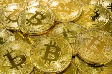 Fiziksel Bitcoin kazık arka plan, Bitcoin incelemesi