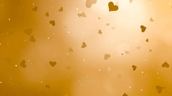 Goldener Valentinstag abstrakter Hintergrund — Stockfoto