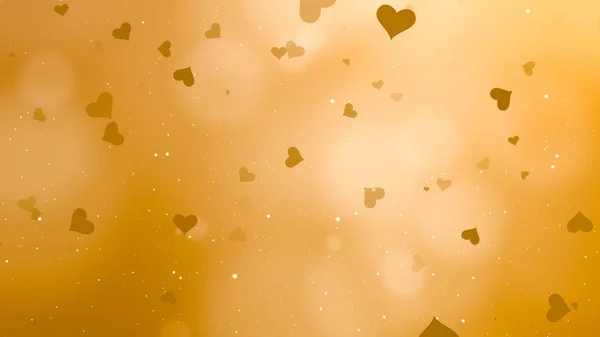 Goldener Valentinstag abstrakter Hintergrund — Stockfoto