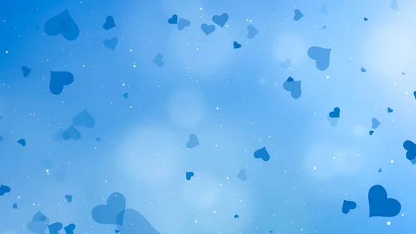 青いバレンタインデー抽象的な背景 — ストック写真