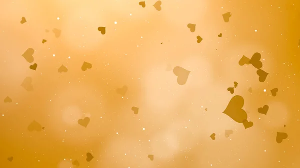 黄金のバレンタインデーの抽象的な背景 — ストック写真