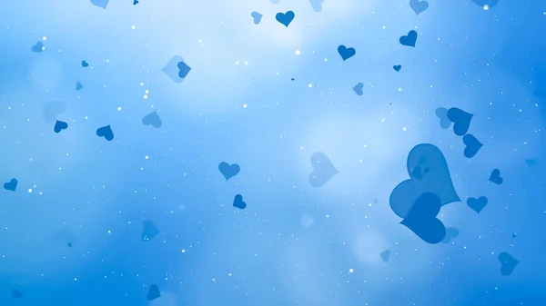 Niebieski Walentynki streszczenie tło — Zdjęcie stockowe