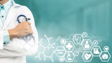 Doktor tıbbi sağlık simge arayüzü ile