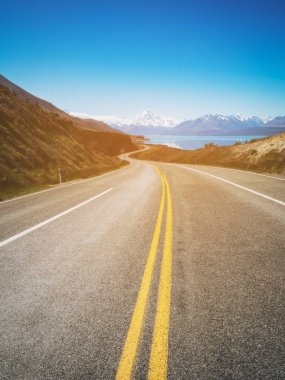 yol mount Cook, Yeni Zelanda
