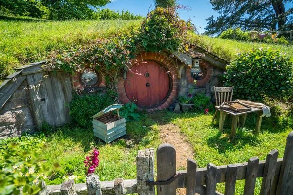 Conjunto de filmes de Hobbiton para "O Hobbit" na Nova Zelândia — Fotografia de Stock