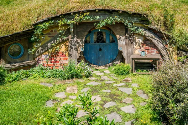 Conjunto de filmes de Hobbiton para "O Hobbit" na Nova Zelândia — Fotografia de Stock